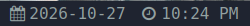 The date and time on the Wayland bar: 2026-10-27 and 10:24 PM